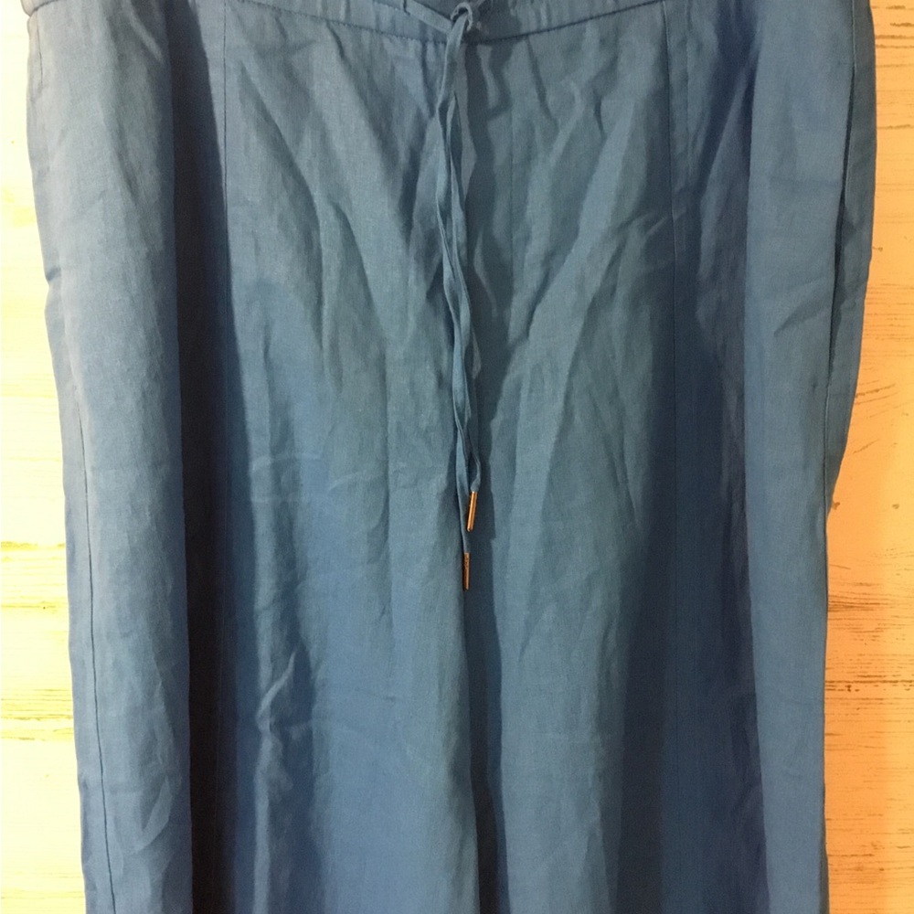 Simply Vera Vera Wang Bright Royal Blue High-Rise Linen Pull-On Pants - Picture 6 of 16